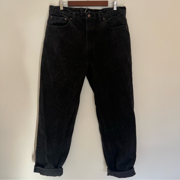 Levi's Other - Levi’s 550 Relaxed Fit Tapered Leg Size 38/30 Vintage 90’s Black Denim Jeans